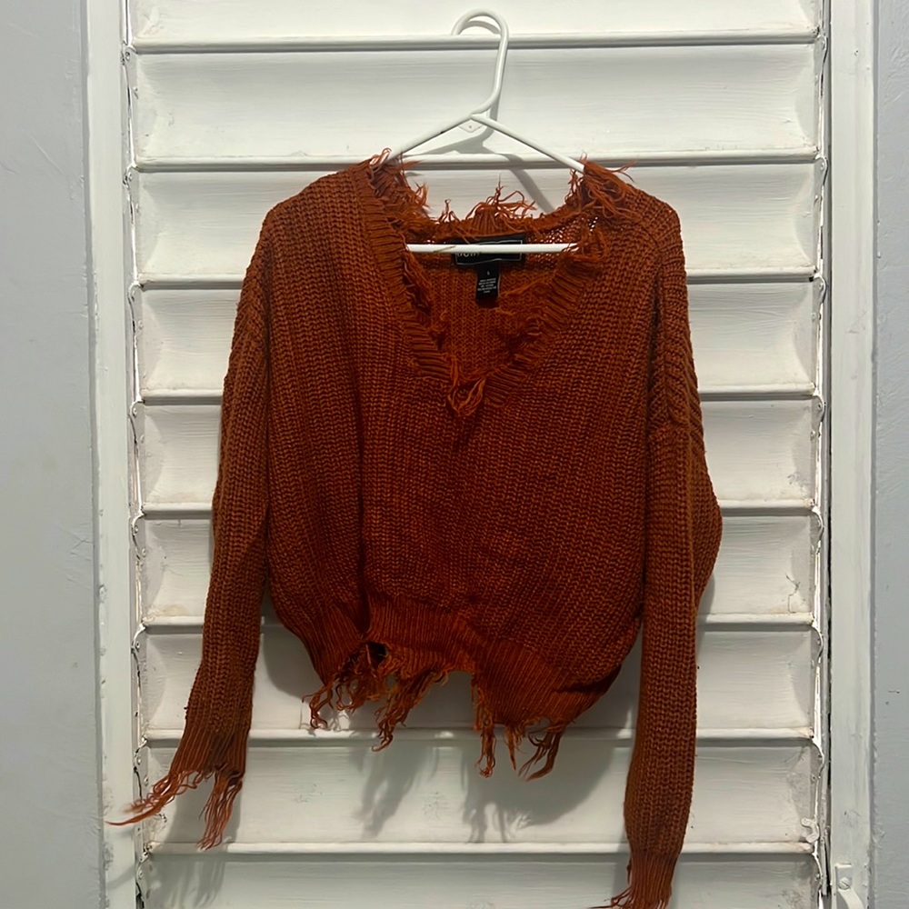 Terracotta long sleeve sweater